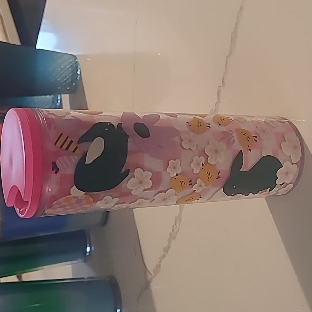 Starbucks 16 0z Spring Tall Tumbler with closing lid NWT